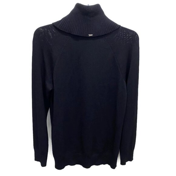 St. John Sport Black Turtleneck Wool Sweater - Picture 2 of 4